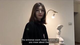 Instead of homework, a hot classmate wants to have sex