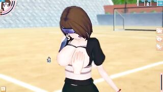 Naruto's big tits Rin Nohara is a naughty girl who loves to fuck. 3DCG