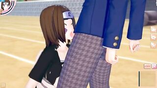 Naruto's big tits Rin Nohara is a naughty girl who loves to fuck. 3DCG