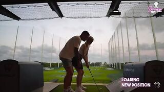 A rough sex adventure after a golf date with a blonde hottie