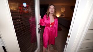 The neighbor came to the house and offered assistance for Valentine's Day