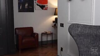 The neighbor is bothering me so I can't fuck my girlfriend