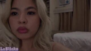 A horny Asian girl got fucked after shooting