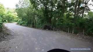 The first motorcycle sex with a stranger in the jungle