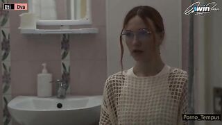 A beautiful Russian schoolgirl was fucked by her stepdad and his friend