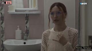 A beautiful Russian schoolgirl was fucked by her stepdad and his friend
