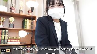 A hot gardener is fucking the Asian teacher Mya Mya in the classroom