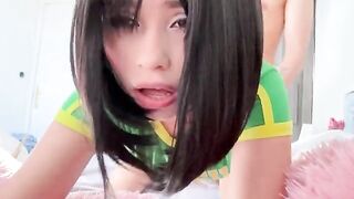 My stepsister asked me to cum on her face, a spicy scenario