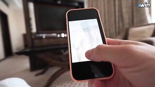 Guy spies on his stepsister in the shower and threatens to tell their parents