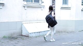 A cute girl got fucked in the fake hostel, showcasing its wild welcome