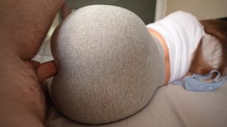 Pervert dude masturbates, step-sis catches him, fucks her hard