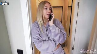 A girl with an innocent face rubs her pussy, asking not to penetrate, but to rub