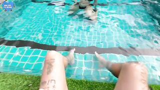 Best friend cheats on her BF, I helped her in the pool