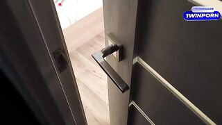 I was spying on my stepsister, and she ended up giving me a blowjob