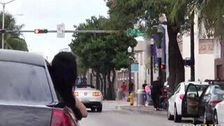 A young guy with his friends fucked two whores in a car