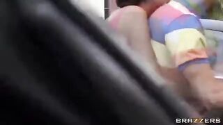 A young guy with his friends fucked two whores in a car