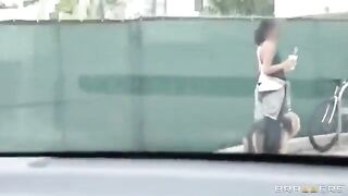 A young guy with his friends fucked two whores in a car