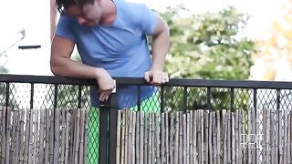 A hot girl with big natural tits is fucking with her neighbor