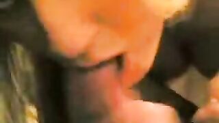 Girl makes a blowjob at home for her boyfriend