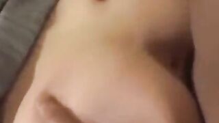 The sister of a naive girl gave her brother her hairy pussy
