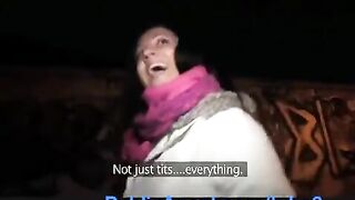 They pulled the slut by the toilet in Resyran and fucked her