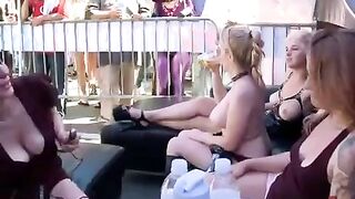 A crazy fuck on the street and on the roof