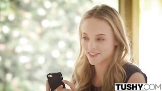 Man fucked in his ass hole two hot students in a threesome