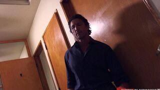 Kinky anal sex in bar with hot brunette and deepthroat action