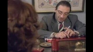 A 50-year-old man caught the girl and fucked her on the table