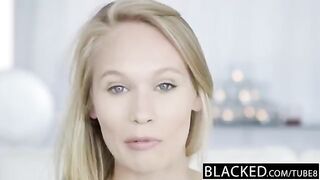 Skinny blonde girl fucked by BBC in casting session