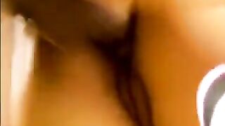 Cute Asian girl fucked by two guys at her home in an intense threesome