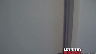 The cute girl Kitty Jane fucks in her tight ass
