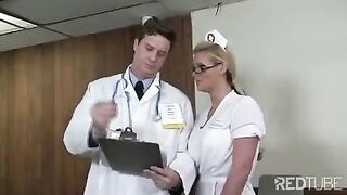 A hot doctor fucks his nurse in a steamy encounter