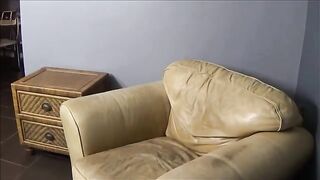 A wife got a little excited and began to fuck her husband after watching porn