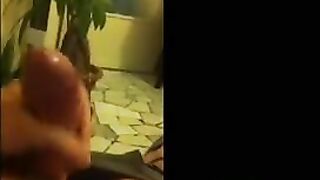 Removing panties on the phone while fingering her pussy