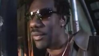 Thick guy's huge cock in ebony ass hole