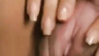Hairy pussy with a large clitoris plays hard to get