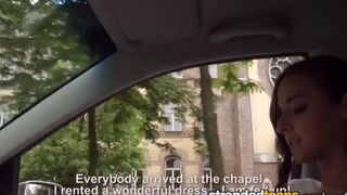 A newlywed bride gets fucked by a taxi driver