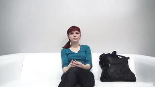 Red-haired 18-year-old agreed to fuck for a casting, showcasing her passion