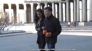 After a romantic dinner, a girl was passionately taken right there