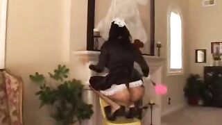 Fucking the housekeeper while the wife is working hard