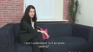 The agent fucks a girl for 700 euros at the casting, a lucrative deal