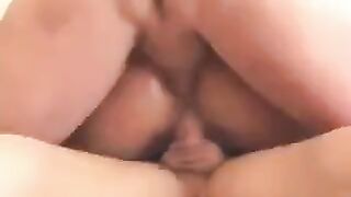 A man fucked his wife's friend on the couch in underwear