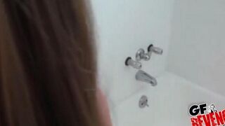 Homemade blowjob with perky tits and a nice ass