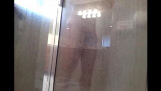 The man washed his body in the shower and was filmed