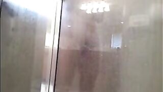 The man washed his body in the shower and was filmed