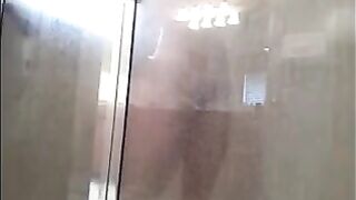The man washed his body in the shower and was filmed