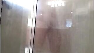 The man washed his body in the shower and was filmed