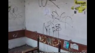 A girl is not embarrassed to do blowjob in public places