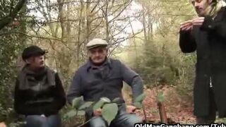 Father and son fucked daughter and sister in the forest, an outrage!